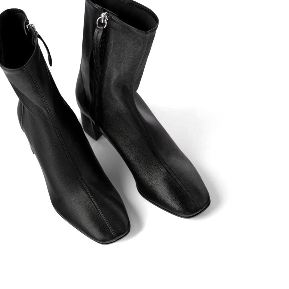 Zara Soft Leather High Heel Ankle Boots 8/39 practically new. Tags available